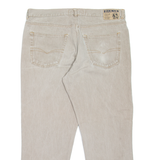 DAKAR Mens Jeans Beige Regular Tapered W36 L27