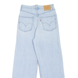 LEVI'S High Waist BIG E Womens Jeans Blue Loose Straight Stone Wash W24 L26
