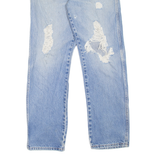 DICKIES Distressed Workwear Mens Jeans Blue Regular Straight Stone Wash W33 L32