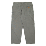 CARHARTT Carpenter Workwear Mens Jeans Green Loose Tapered W40 L32