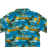 ARENA Mens Hawaiian Shirt Blue Floral M