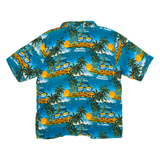 ARENA Mens Hawaiian Shirt Blue Floral M