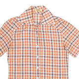 FRAPPE Mens Shirt Orange Check XS