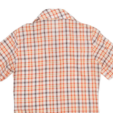 FRAPPE Mens Shirt Orange Check XS