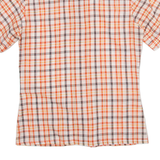 FRAPPE Mens Shirt Orange Check XS