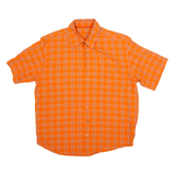 Mens Shirt Orange Check M