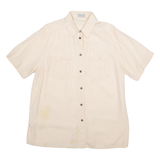 LARISSA Mens Plain Shirt Beige L