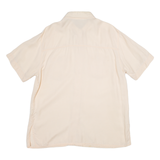 LARISSA Mens Plain Shirt Beige L