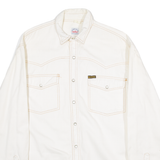 ARIZONA JEANS Mens Plain Shirt White Long Sleeve M