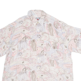 Mens Shirt Pink Crazy Pattern XL