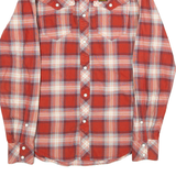 G-STAR RAW Mens Shirt Orange Check Long Sleeve S