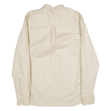 LYLE & SCOTT Mens Plain Shirt Beige Long Sleeve M
