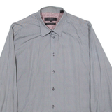TED BAKER Regular Fit Mens Shirt Grey Long Sleeve M
