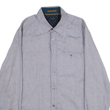 TED BAKER Mens Plain Shirt Grey Long Sleeve M