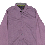 TED BAKER Mens Shirt Purple Long Sleeve M