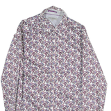 TED BAKER Mens Shirt Red Crazy Pattern Long Sleeve S