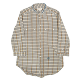 DIESEL Mens Shirt Brown Check 3/4 Sleeve M