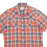 LEVI'S Mens Shirt Orange Check L