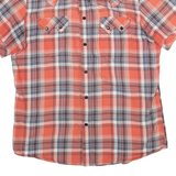 LEVI'S Mens Shirt Orange Check L