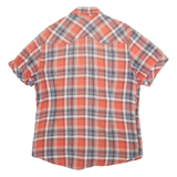 LEVI'S Mens Shirt Orange Check L