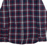 FRENCH CONNECTION Mens Shirt Blue Check Long Sleeve L