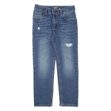 OSHKOSH B'GOSH Distressed Boys Jeans Blue Regular Straight Stone Wash W24 L21