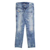 DIESEL Distressed Womens Jeans Blue Slim Straight Stone Wash W26 L31