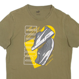 PUMA Mens T-Shirt Green Crew Neck S