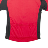 BLACK BEAR Cycling Mens T-Shirt Red 1/2 Zip L