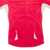Cycling Mens T-Shirt Pink 1/2 Zip M