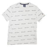 CHAMPION Mens T-Shirt White Crew Neck S