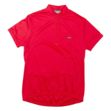 XWAVE Cycling Mens T-Shirt Red 1/4 Zip M