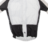 Cycling Mens T-Shirt White High Neck M