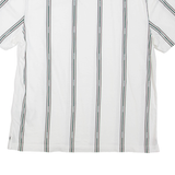 TED BAKER Striped Mens T-Shirt White Crew Neck M