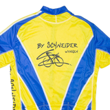 Cycling Mens T-Shirt Blue 1/2 Zip 2XL