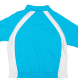 Cycling Mens T-Shirt Blue 1/4 Zip L