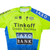 Cycling Mens T-Shirt Green High Neck L