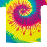 HANES Mens Tie Dye T-Shirt Red Crew Neck S