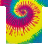 HANES Mens Tie Dye T-Shirt Red Crew Neck S