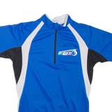 BT BIKE Cycling Mens T-Shirt Blue 1/4 Zip M