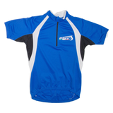 BT BIKE Cycling Mens T-Shirt Blue 1/4 Zip M