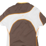 SCOTT Cycling Mens T-Shirt Brown 1/4 Zip S