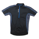 STOKE Cycling Mens T-Shirt Black 1/2 Zip M