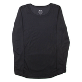 SNOW TECH Mens T-Shirt Black Long Sleeve Crew Neck M