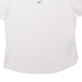 NIKE Dri-fit Mens T-Shirt White Crew Neck S