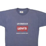 LEVI'S Mens T-Shirt Blue Crew Neck M