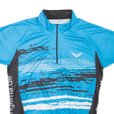 TRIGEMA Cycling Mens T-Shirt Blue 1/4 Zip M