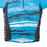 TRIGEMA Cycling Mens T-Shirt Blue 1/4 Zip M