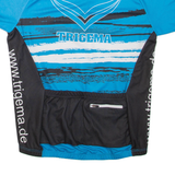 TRIGEMA Cycling Mens T-Shirt Blue 1/4 Zip M