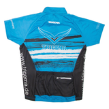 TRIGEMA Cycling Mens T-Shirt Blue 1/4 Zip M